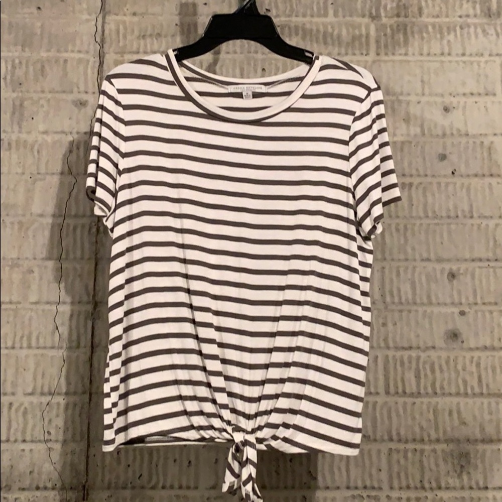 Green Envelope Tie Front Tee